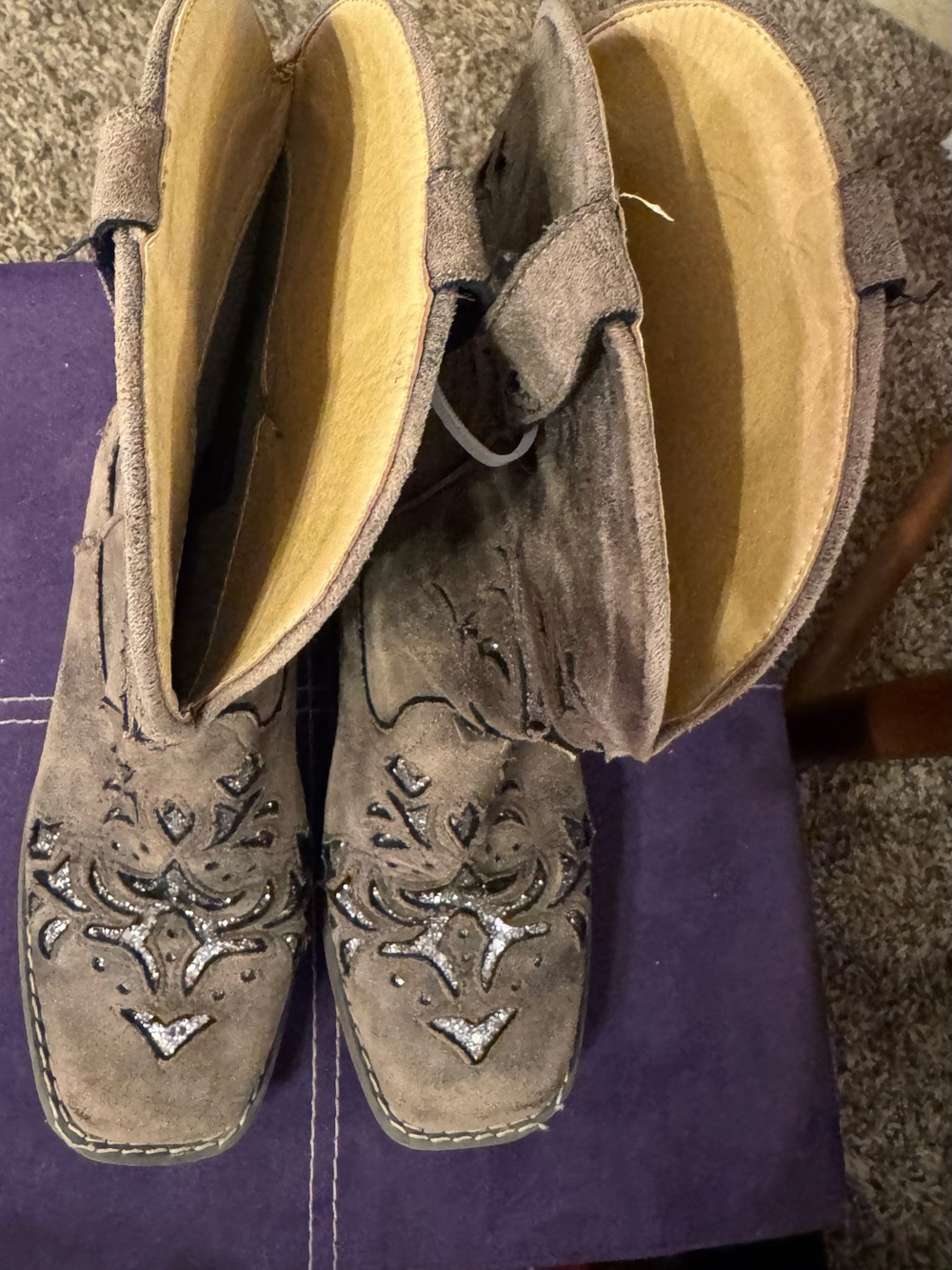 ROPERs WOMEN'S KENNEDY WESTERN BOOTS - BROAD SQUARE TOE Sz 6.5